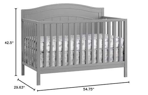 Oxford Baby North Bay 4-in-1 Convertible Crib, Snow White, GreenGuard Gold Certified