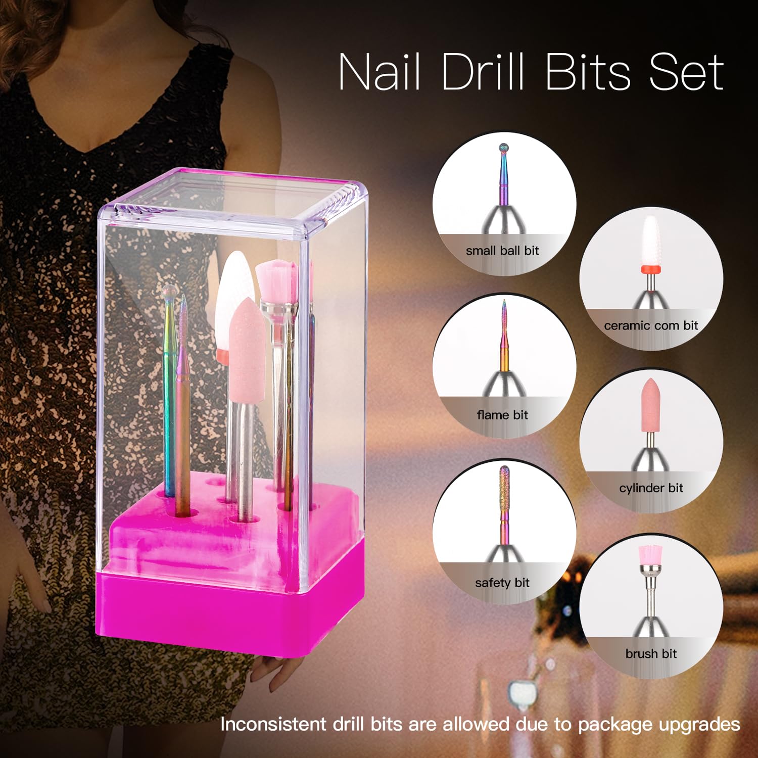 Lavinda Diamond UV LED Nail Lamp & Professional Rechargeable Nail Drill Machine, Manicure Pedicure Tool, Crystal Diamond