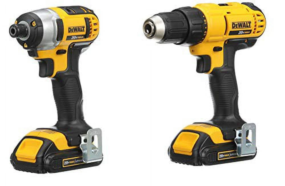 DeWALT庐 20V MAX Cordless Drill Driver/Impact Driver Combo Kit 1.3 Ah Lithium Ion