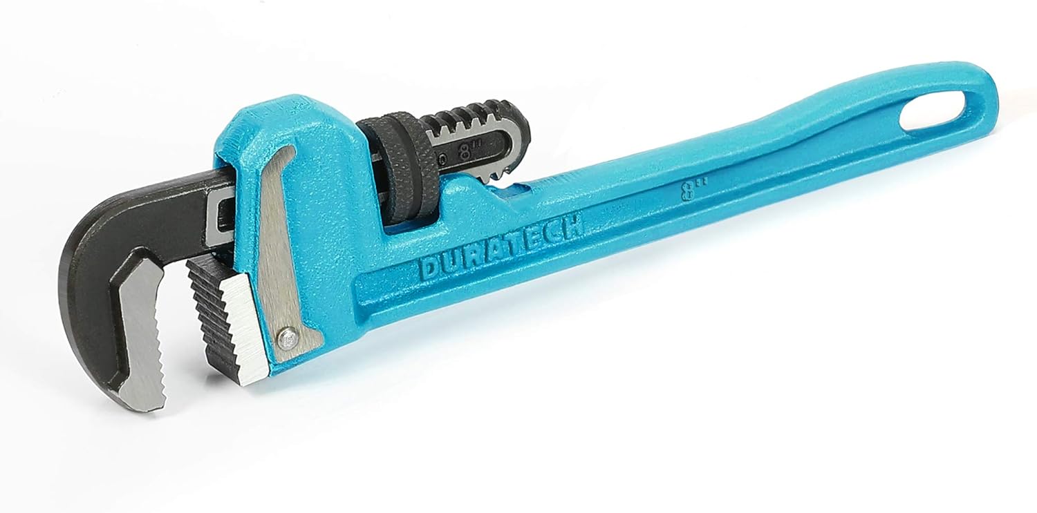 DURATECH 4-Piece Heavy Duty Pipe Wrench Set, 8",10",14",18", Adjustable Plumbing Wrench Set, Malleable Cast Iron Handle, Exceed GGG standard Pack of 2