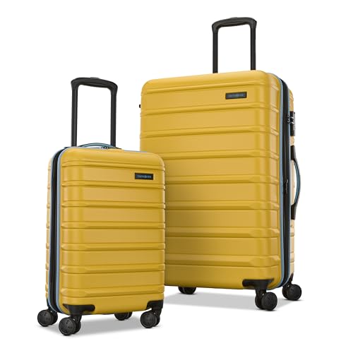 Samsonite Omni 2 Hardside Expandable Luggage with Spinner Wheels, 2-Piece Set (19/24), Lagoon Blue