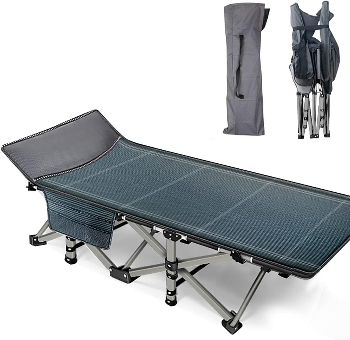 Folding Camping Cots for Adults Heavy Duty cot with Carry Bag, Portable Sleeping Bed for Camp Office Use Outdoor Cot Bed for Traveling