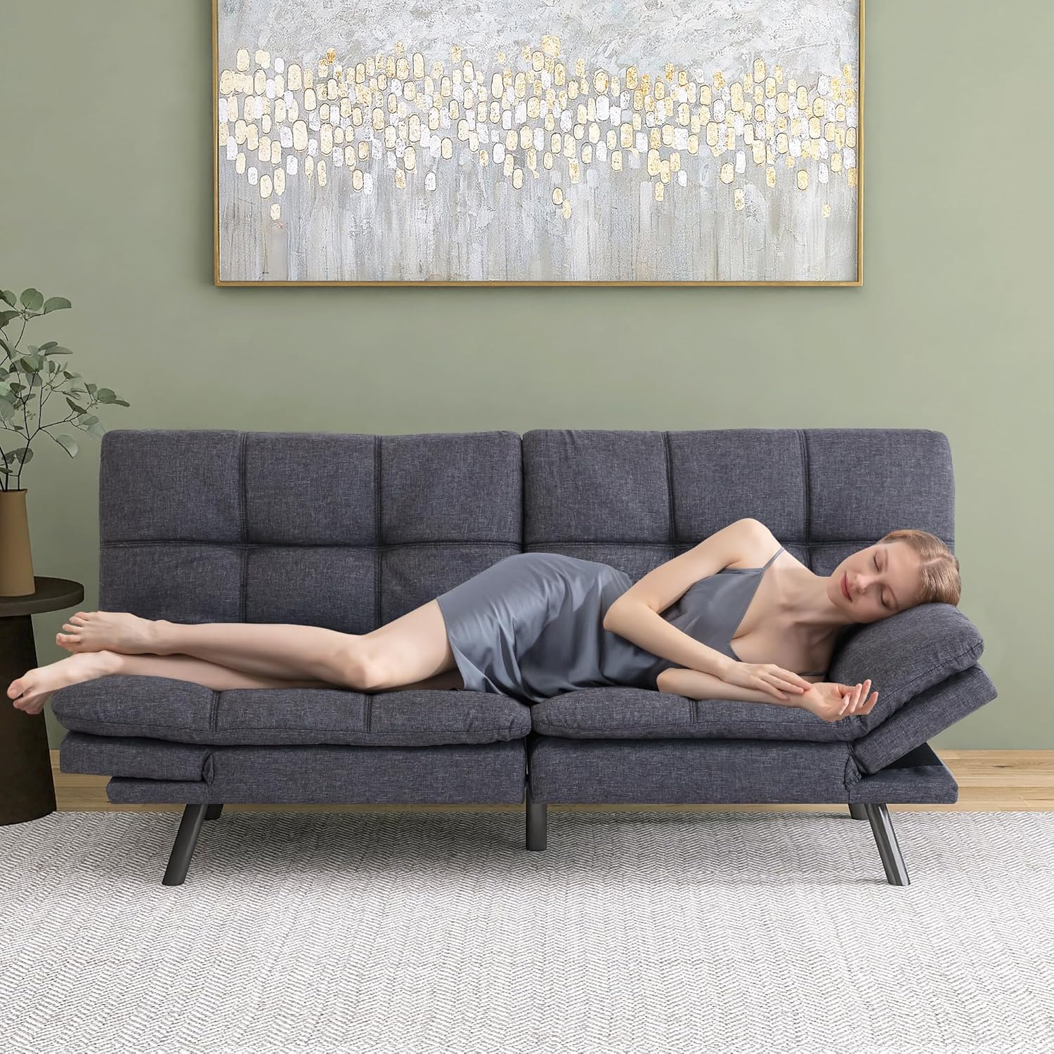 Futon Bed Sofas, Authentic Gray
