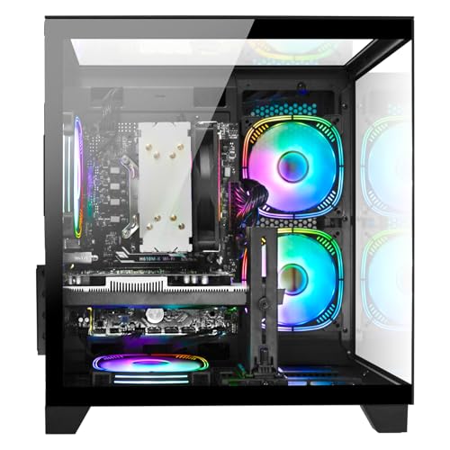 LXZ Gaming PC Desktop - Ryzen 5 5500 | GeForce RTX 3050 6GB | 16GB DDR4 | 1TB NVME SSD | DP/HDMI/DVI, Prebuilt Tower Computer for Gaming, Home and Office (White)