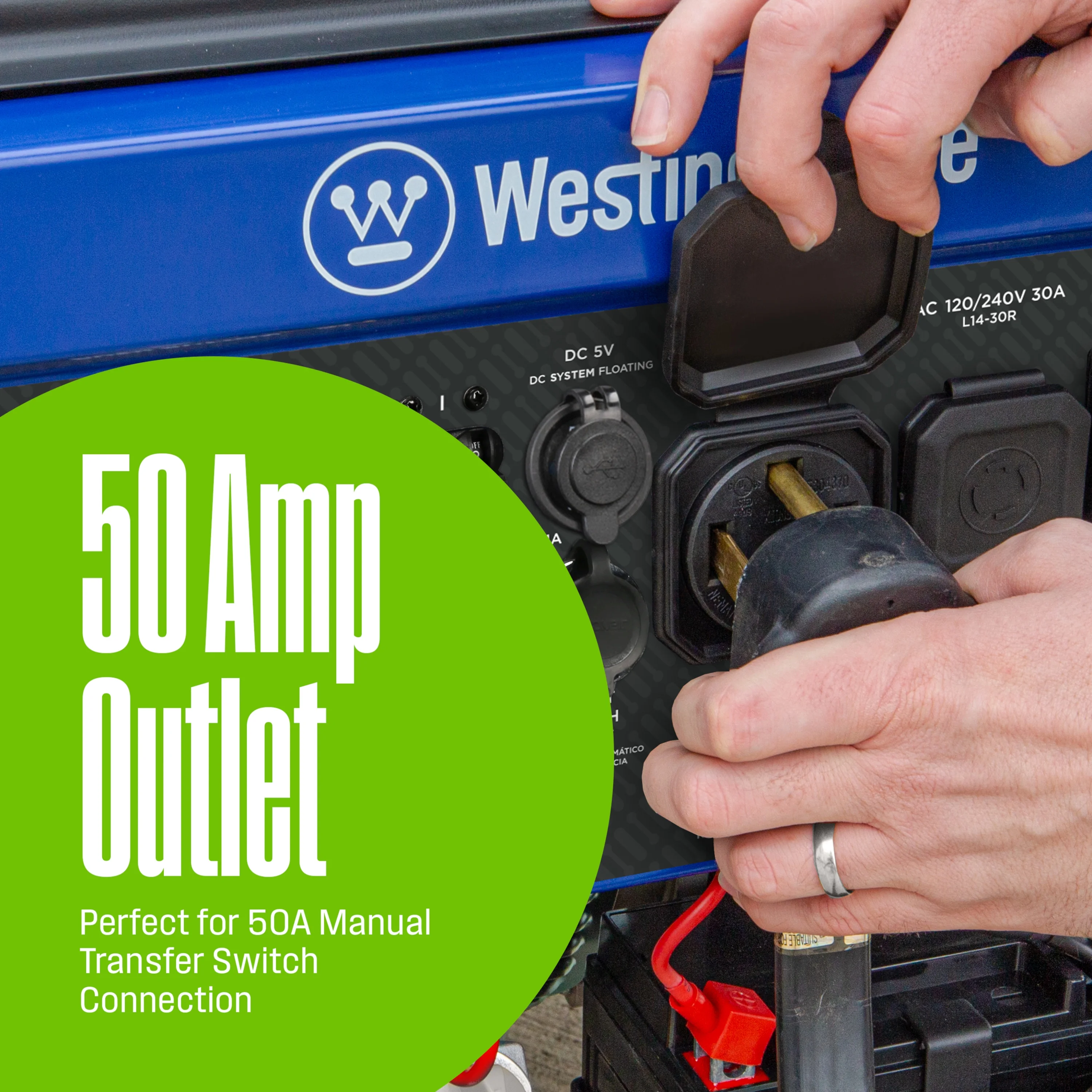 Westinghouse 14,500 Watt Tri-Fuel Portable Generator, Home Backup, CO Sensor