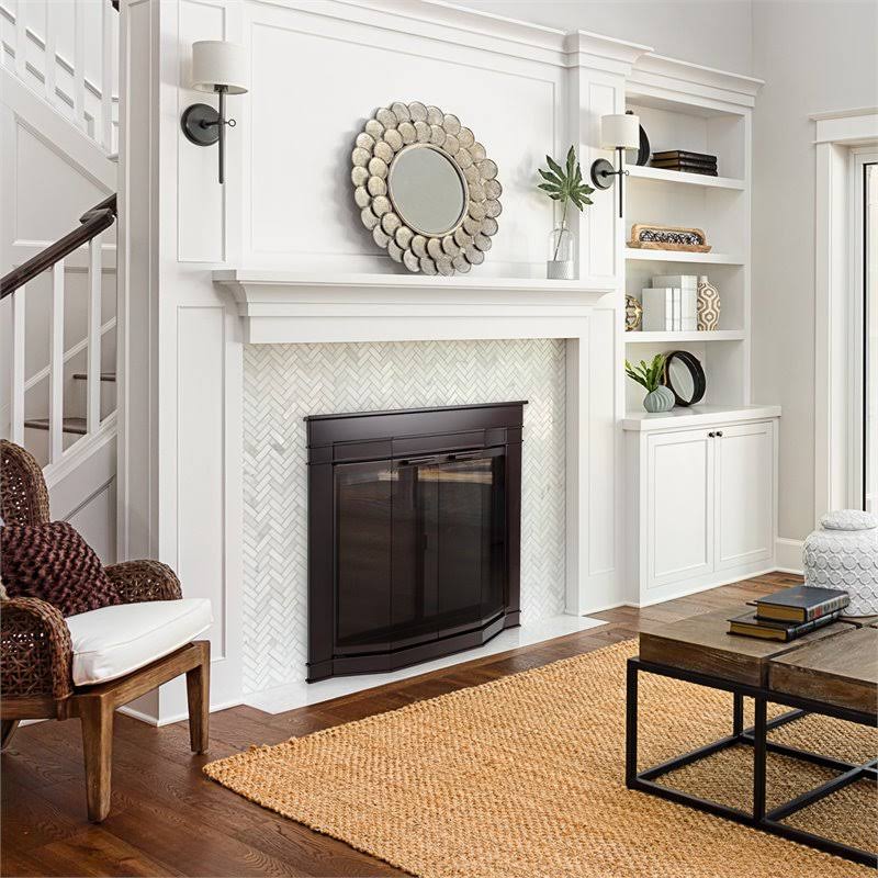 Pleasant Hearth Oil Rubbed Bronze Fireplace Door Glacier Bay Large GL-7702