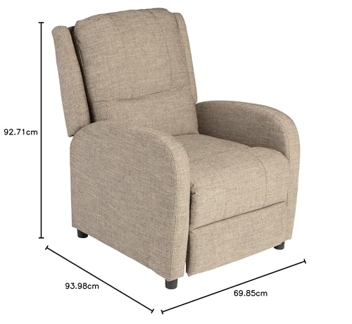 Thomas Payne RV Pushback Recliner, Majestic Chocolate, 27.5" W x 37" D x 36.5" H, Low-Maintenance PolyHyde Upholstery, High-Density Comfort Foam, Fully Reclines to 63" Depth - 377054