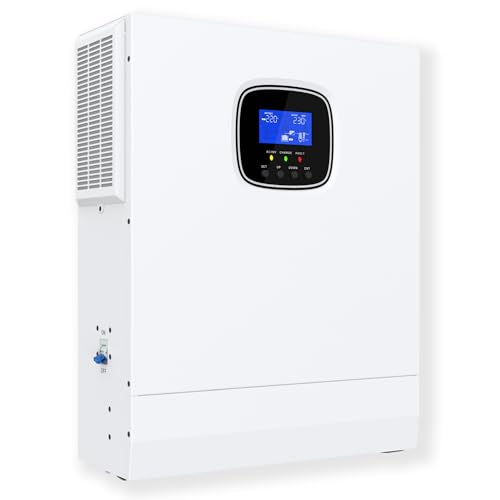 5000W Solar Inverter 48V to 120V, Pure Sine Wave Power Inverter 5kW Built-in 80A MPPT Charger, Max.PV Input 5.5kW,500V,22A, Work w/ 48V Lead Acid/Lithium Batteries for Home,RV,Truck