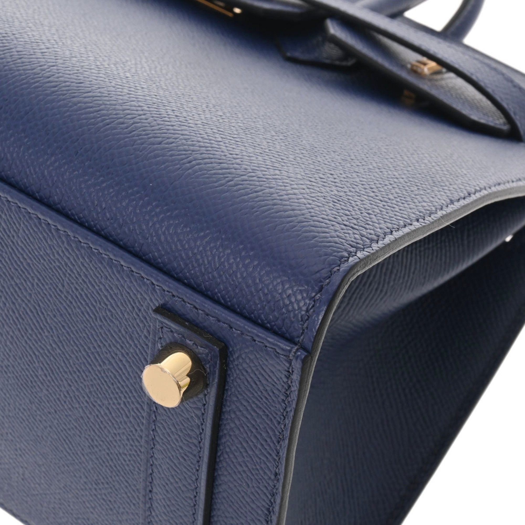 Pre-Owned HERMES Hermes Birkin 25 Serie Blue Saphir U Engraved (around 2022) Women's Vaux Epson Handbag (Like New)