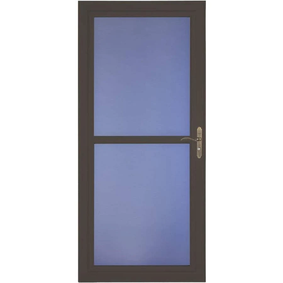 Larson Tradewinds Low-E 36-in x 81-in Brown Full-View Universal Reversible Aluminum Storm Door | 14604042E20