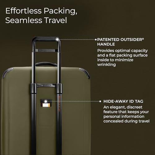 Briggs & Riley Domestic 22" Carry On Expandable Spinner - Luggage for Travel, Suitcases with Wheels, Softside Rolling Bag for Men & Women, Self-Repairing Zipper - ZDX Collection, Black