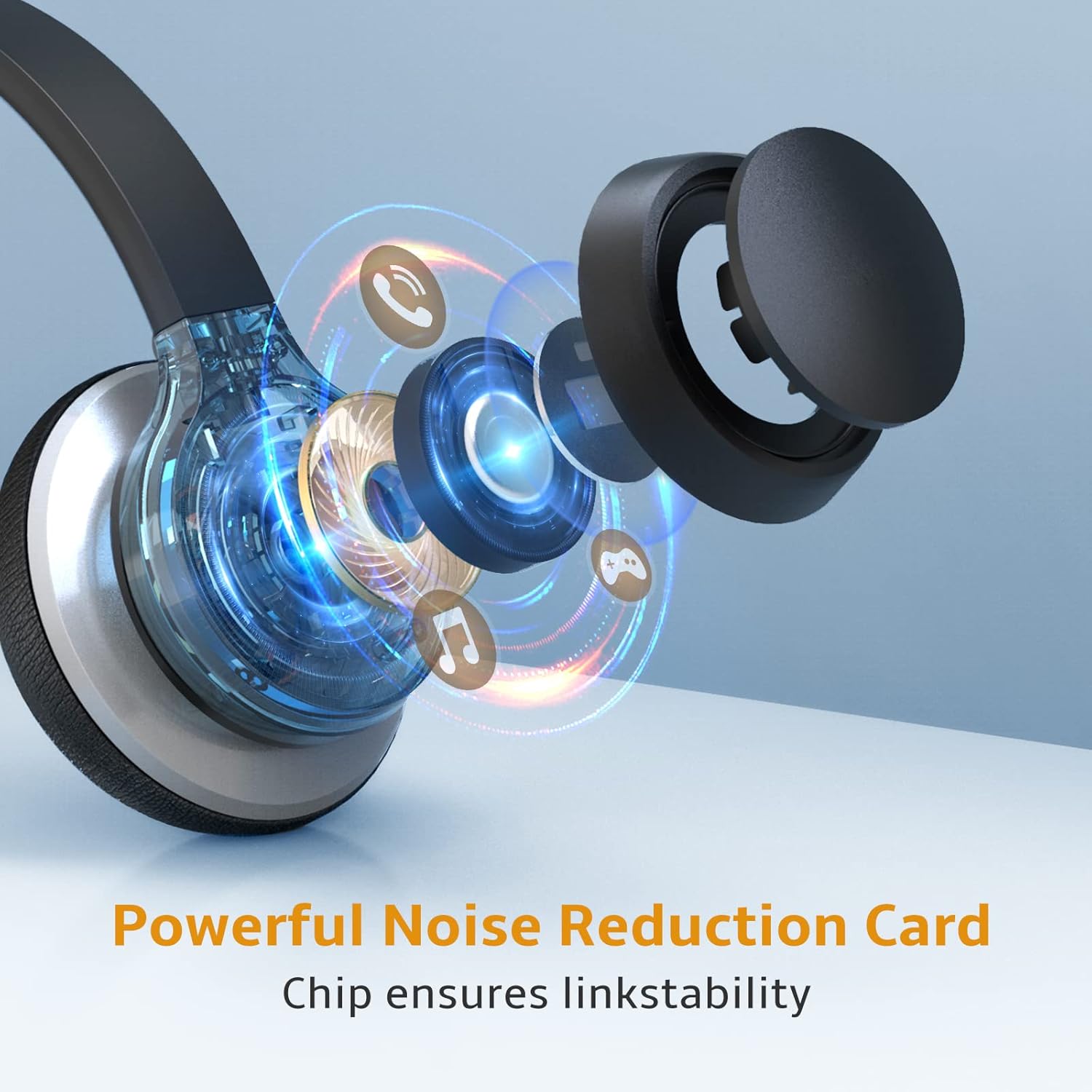 USB Headset with Microphone Noise Cancelling & in-Line Controls, Comfortable Wired Computer Headphones for Phone/PC/Mac/Laptop, Rotatable Microphone, Plug & Play, with 3.5mm Audio Cable - Black
