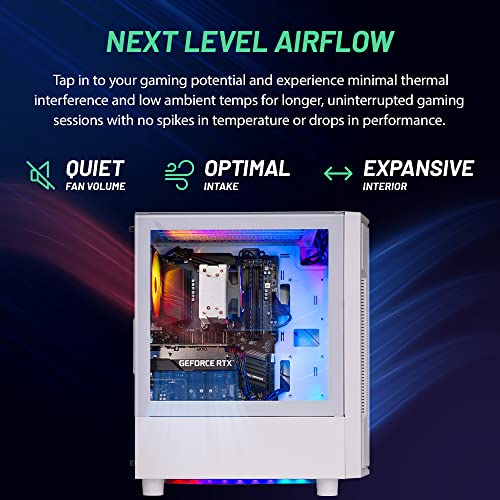 Skytech Shadow Gaming PC, Intel i5 4.3GHz Turbo Boost, NVIDIA RTX 3060 12GB GDDR6, 1TB NVME, 16GB DDR4 RAM 3200, 600W GOLD PSU, Wi-Fi, Win 11 Home