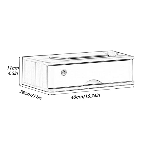 Solid Wood Storage Box - Desktop File Cabinet, with Lock Flat File Cabinet Storage, Desktop Drawer Cabinet, Wooden File Cabinet/Desktop Storage Cabinet/Data Cabinet, 1/2/