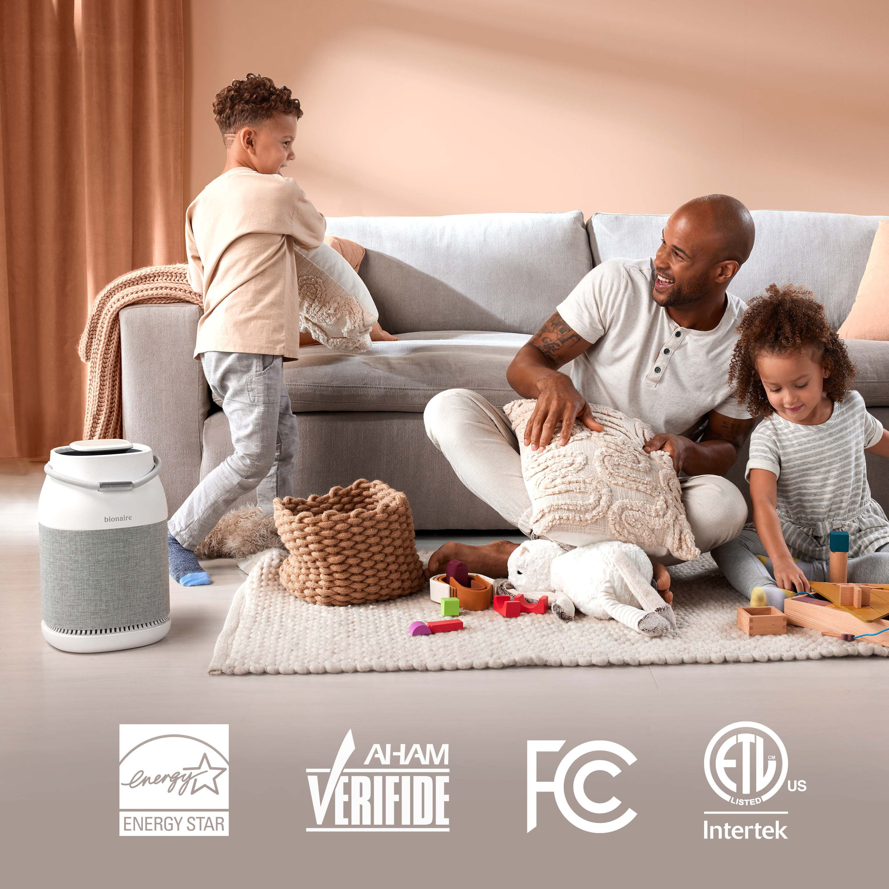Bionaire True HEPA 360 UV Air Purifier, Home Air Purifier with True HEPA Air Filter, Medium Room