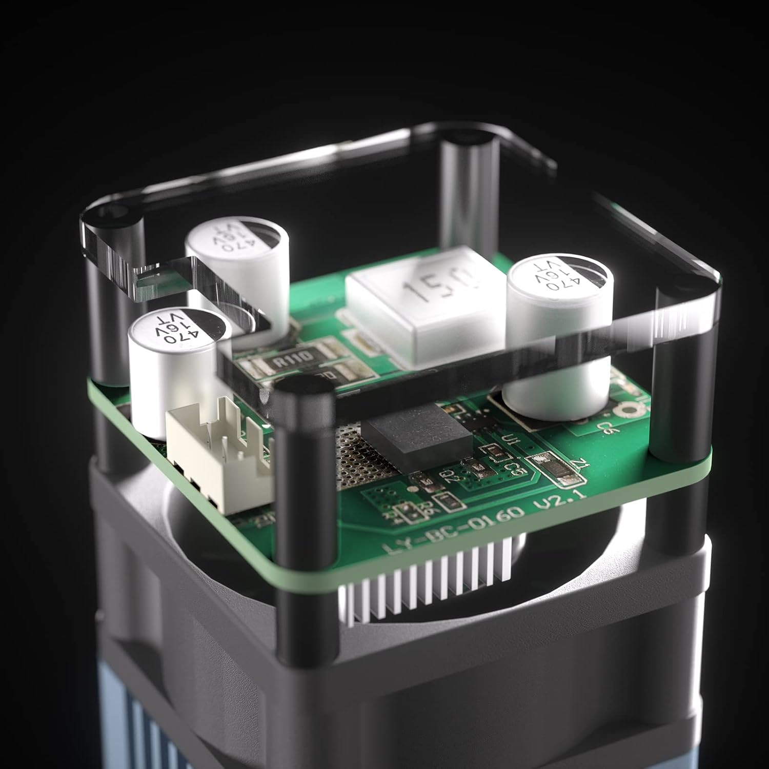 Genmitsu 10W Compressed Spot Laser Module with Air Assist Nozzle, 0.08mm*0.05mm Laser Spot, for Genmitsu 3020-PRO MAX V2, 3030-PROVer MAX, 4040-PRO, 4040 Reno, PROVerXL 6050 Plus, Jinsoku LC-60A