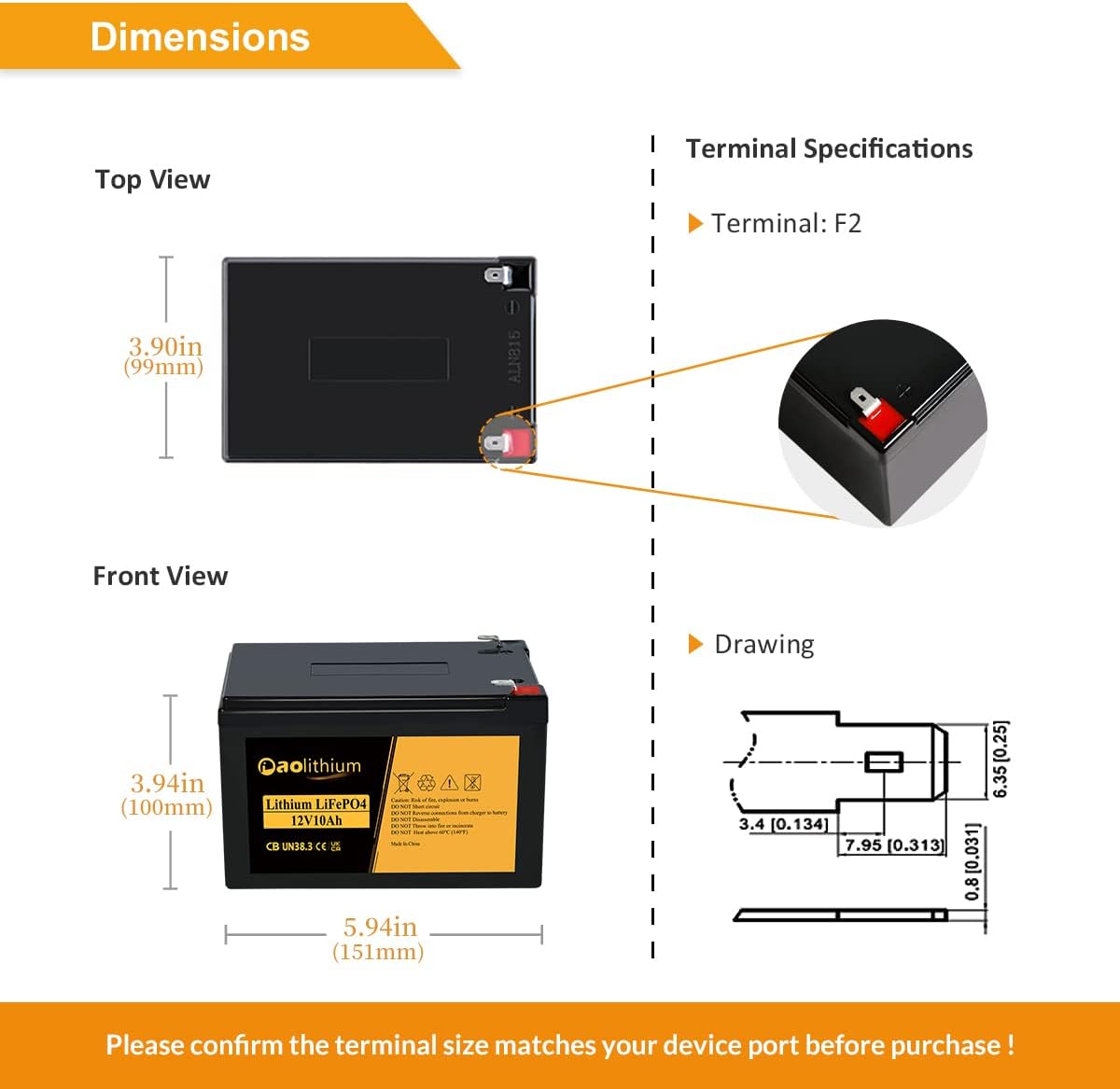 Aolithium 100ah Lithium Battery 12V LiFePO4 Battery with Bluetooth APP 4000 Cycles Maintenance-FreeBattery with Built-in BMS Perfect for RV Solar Marine UPS Off-Grid Applicatins