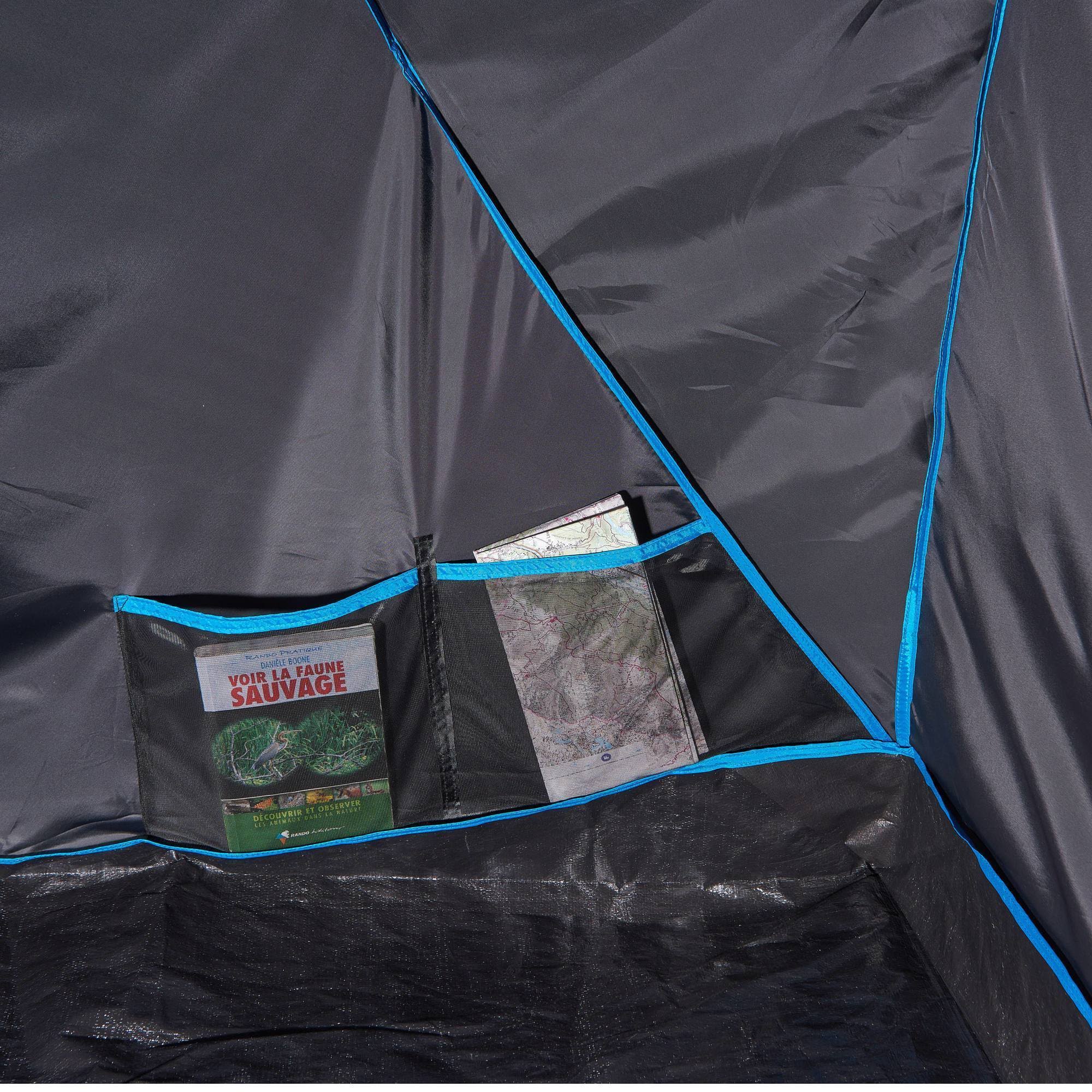 Quechua Air Seconds Fresh u0026 4.2 Inflatable Camping Tent, 4 Person in Black