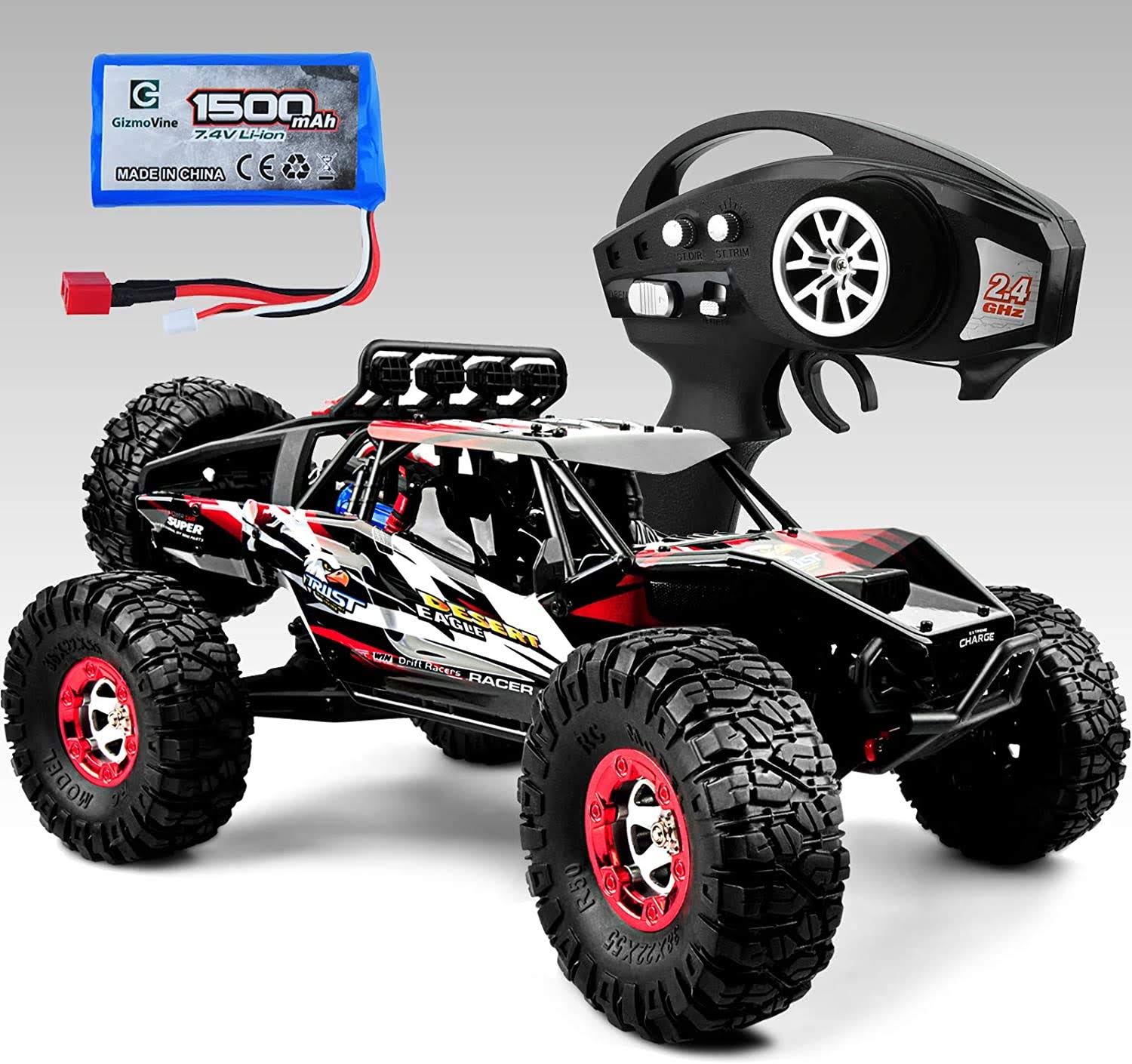 Gizmovine RTR Hobby RC Car 1:12 Scale 4WD Remote Control Truck 60+KM/H High Speed, Brushless 2.4 GHz Radio Controlled Cars with