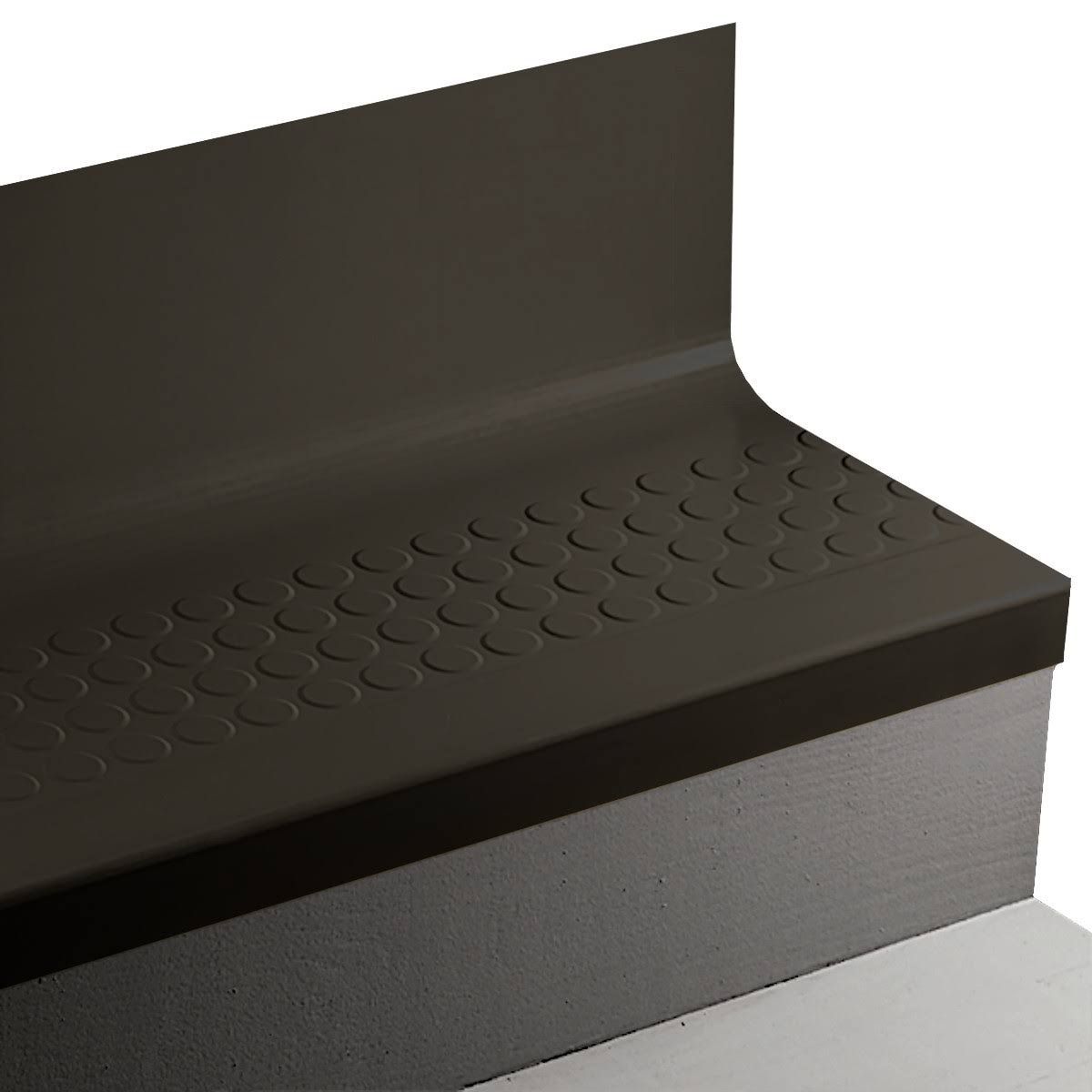 Johnsonite RNRDTR Raised Round Angle Fit Rubber Stair Treads w/Risers