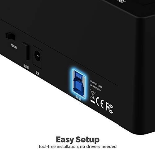 Sabrent 4-Bay USB 3.0 SATA 2.5"/3.5" SSD/HDD Docking Station (DS-U3B4)