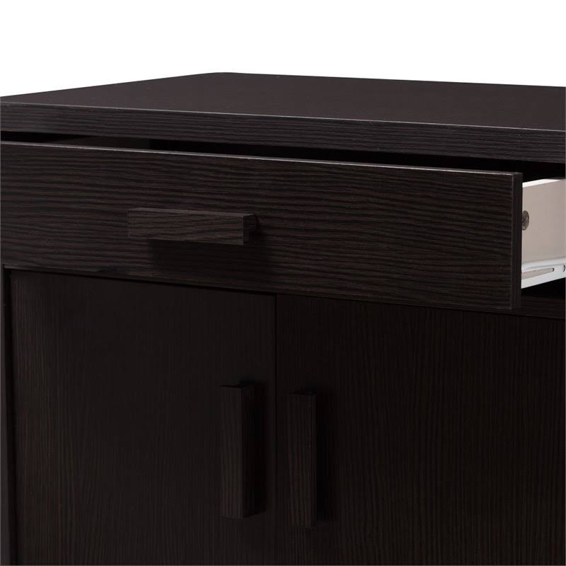 Baxton Studio Bienna Shoe Cabinet in Wenge Brown - 146-21003-8267-CMYX