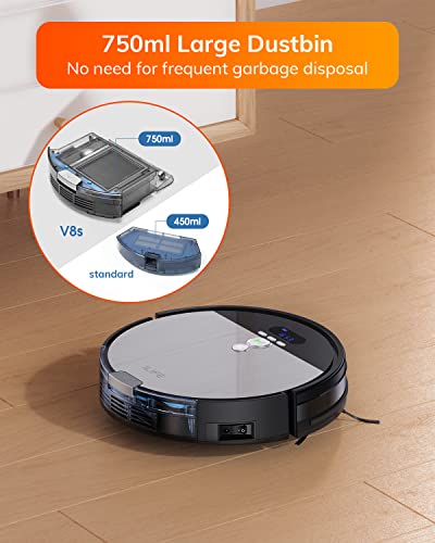 ILIFE A12 Pro Robot Vacuum and Mop Combo, Self Emptying Station for 60 Days, LiDAR Navigation, Home Mapping, No-Go Zones, 2.4G WiFi/App/Alexa/Remote Control, for Hard Floors, 110V