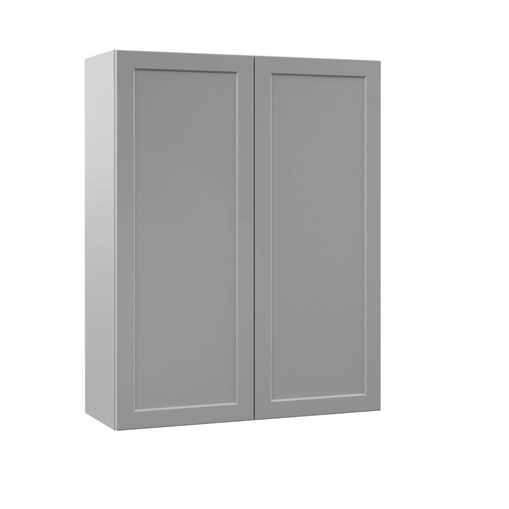 Hampton Bay Designer Series Melvern Assembled 33x42x12 in. Wall Kitchen Cabinet in Heron Gray