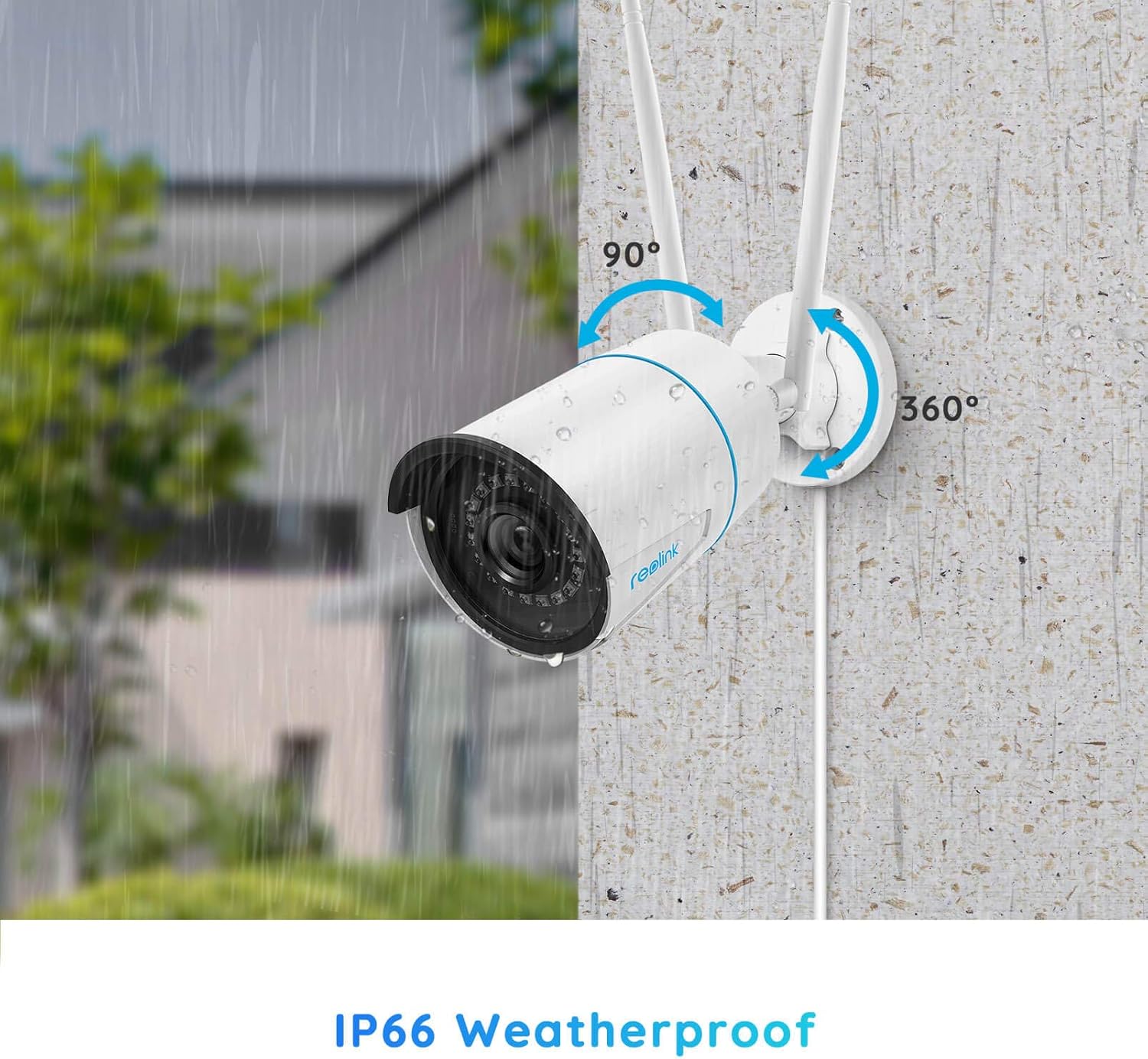 Reolink Outdoor Security Camera, 5MP HD Dual Band WiFi Camera for Home Security - 2.4Ghz/5Ghz, Smart Person/Vehicle Alerts, Motion Detection, Night Vision, IP66 Waterproof, RLC-510WA