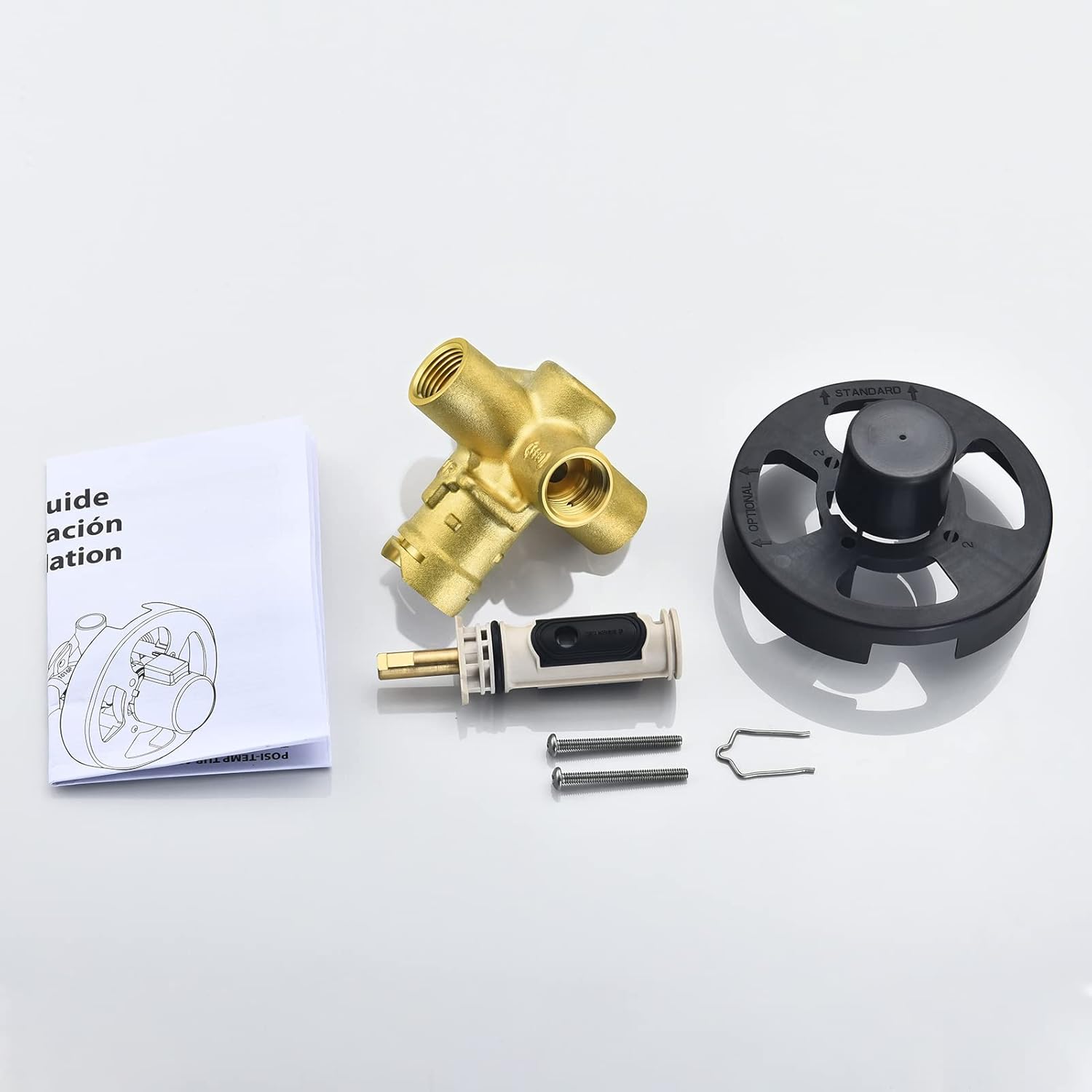 2510 Replacement Pressure Balancing Valve for Moen Tub and Shower Single Handle,with 1222 Faucet Cartridge and Retainer Clip