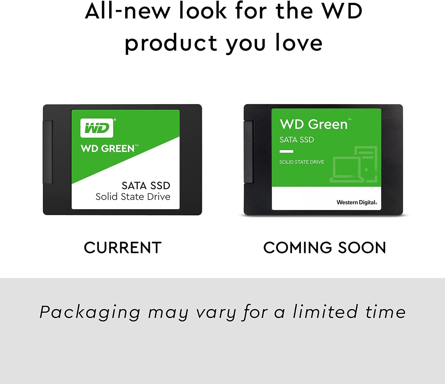 Western Digital 1TB WD Green Internal PC SSD Solid State Drive - SATA III 6 Gb/s, 2.5"/7mm, Up to 550 MB/s - WDS100T2G0A