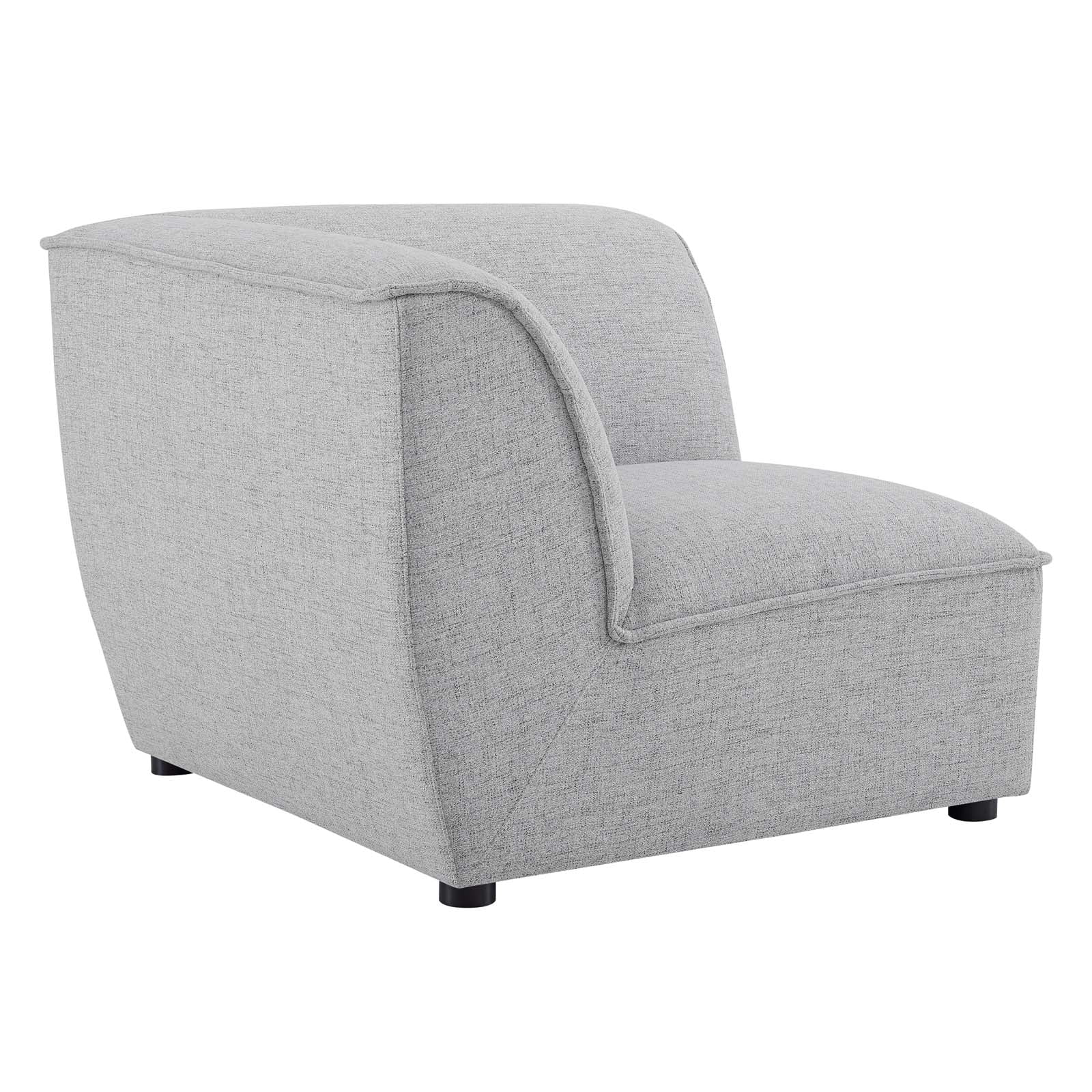 Modway Comprise 5-Piece Sectional Sofa in Light Gray