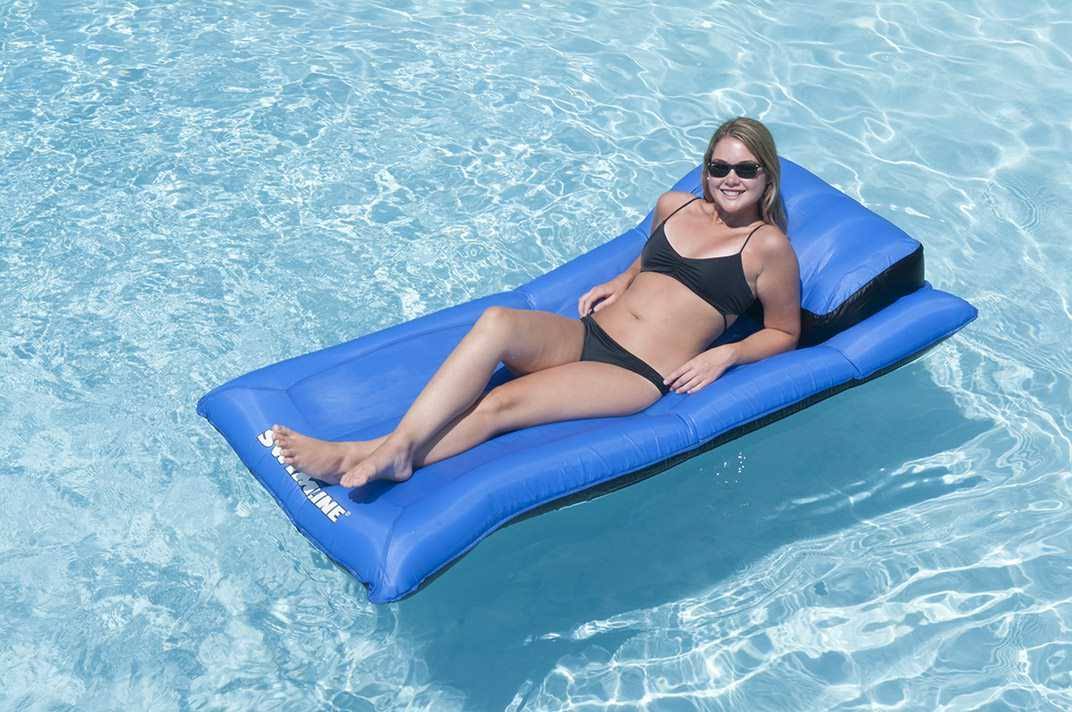 Swimline 9057 Swimming Pool Inflatable Fabric Covered Air Mattress (3 Pack)