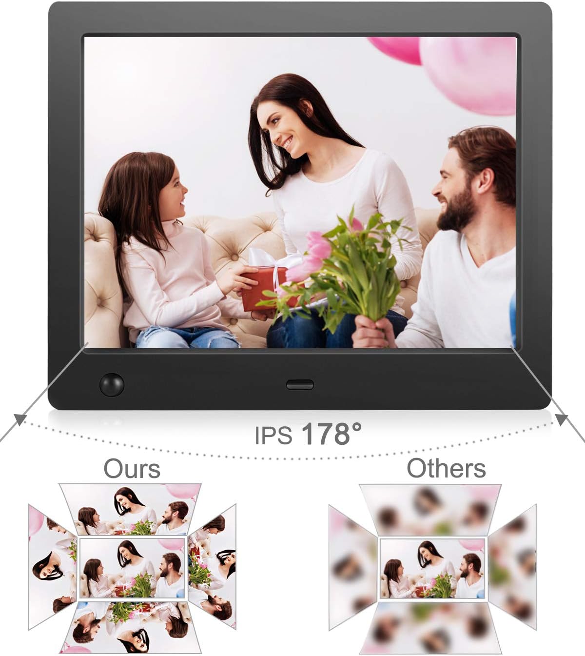 Digital Frame for Photos 10 inch with Slideshow Digital Picture Frame with HD IPS Display Picture Frame with Motion Sensor/Video/Background Music/Calendar/Clock/Auto-Rotate/Best Gifts by FLYAMAPIRIT