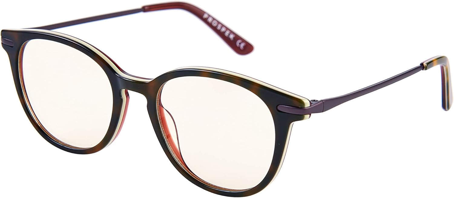 Blue Light Computer Glasses PROSPEK, Amber, Anti Glare Clear Lens, Protect from Screen's Blue Light, High Optical Quality Lenses
