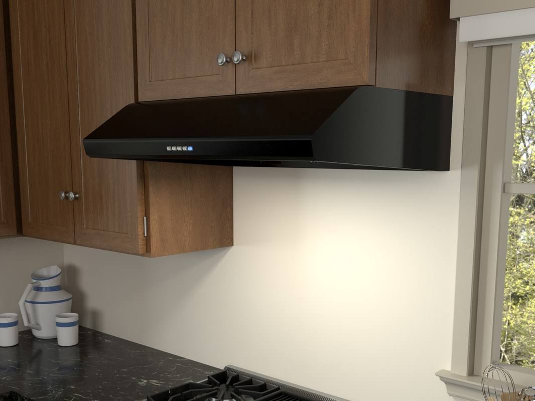 Zephyr Hurricane 30x22 Black Under Cabinet Range Hood-AK2500CB