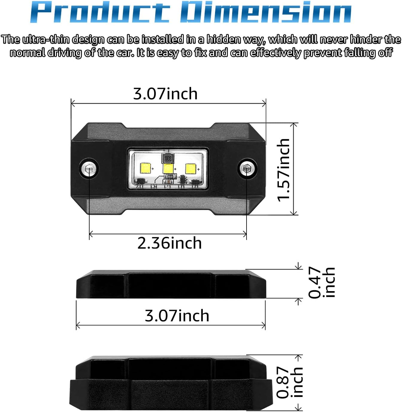Gottow LED Rock Lights White 30 pods for Car Truck SUV Offroad Boat Trail Rig Lamp Super Bright Pure White Waterproof LED Underglow Light for ATV UTV