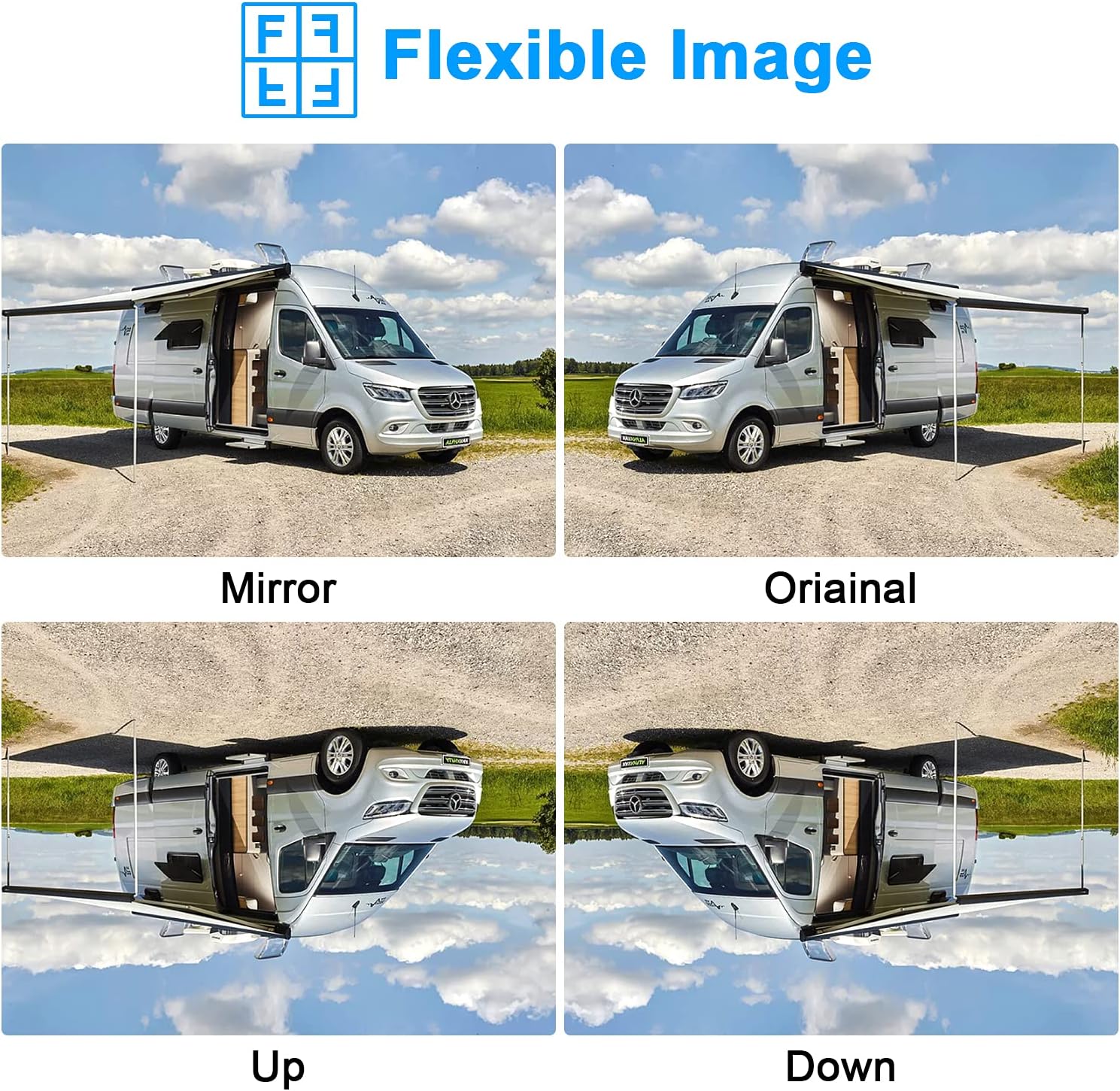 Wireless Backup Camera for Car,Truck,SUV,Sedan,HD 1080P Bluetooth Backup Camera with 5 Inch Split Screen System Support Add Second Wireless Camera for DIY Installation LeeKooLuu LK2