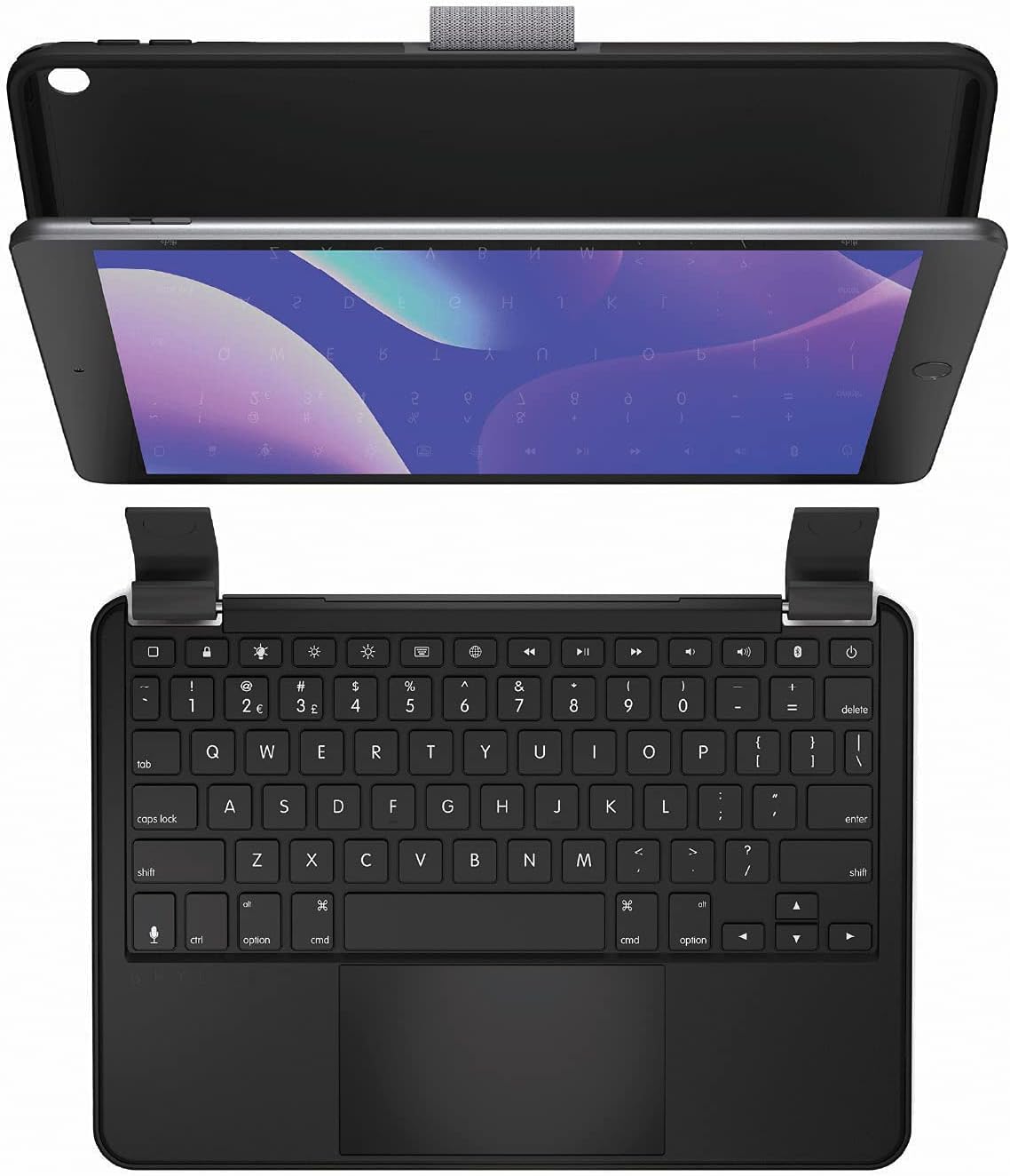 Brydge 11 MAX+ Wireless Keyboard Case with Multi-Touch Trackpad for iPad Pro 11-inch (1st, 2nd & 3rd Gen) and iPad Air (4th Gen), Integrated Magnetic SnapFit Case Silver Keyboard White Case