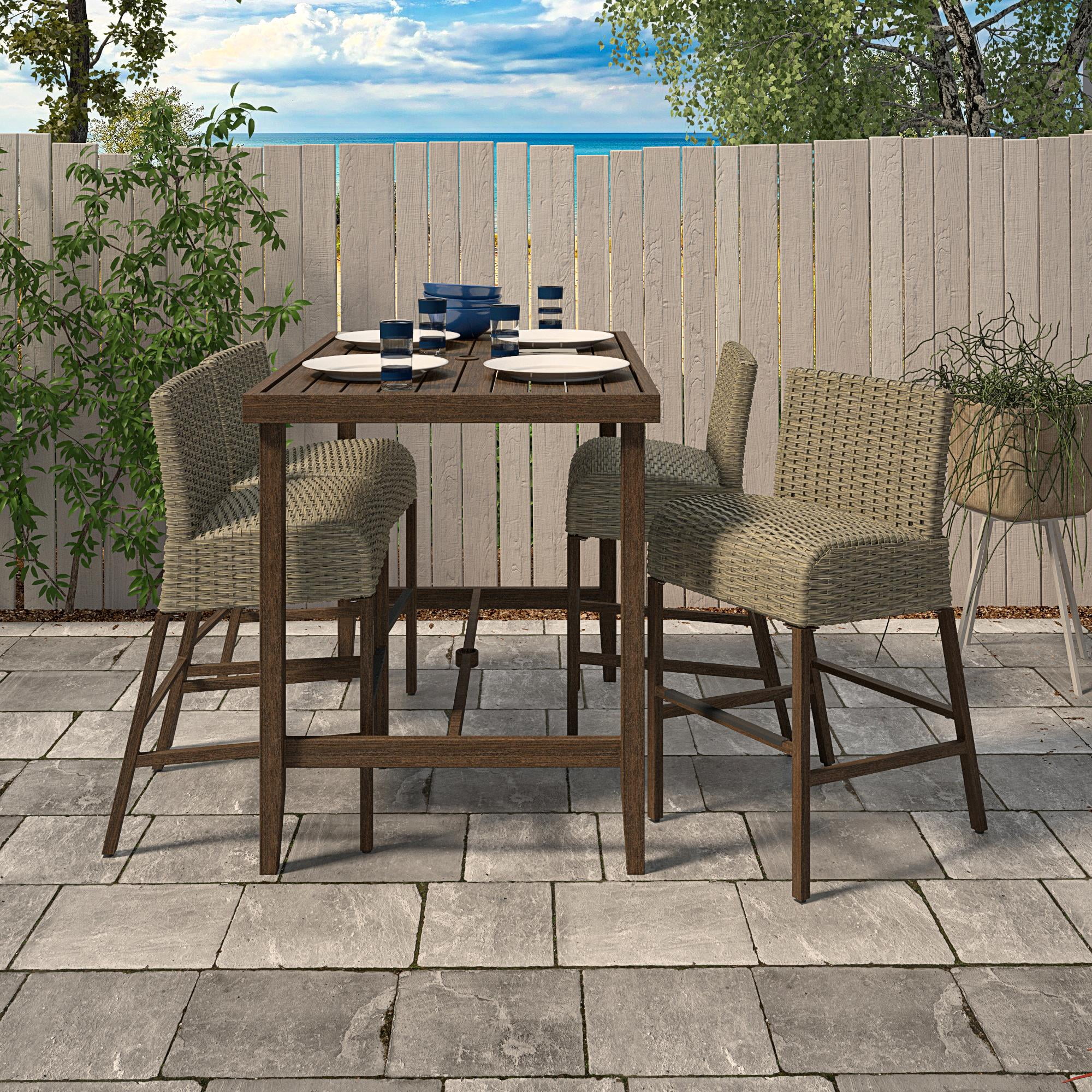 COSCO Outdoor Living, Patio Bar Table, Steel, Dark Brown