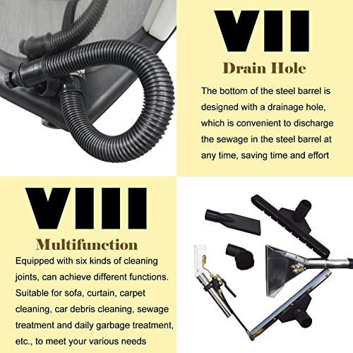 INTBUYING 30/40/60/80L Carpet Extractor Machine Vacuum Carpet Cleaning Machine 3 in 1 Carpet Cleaner Sofa Extractor