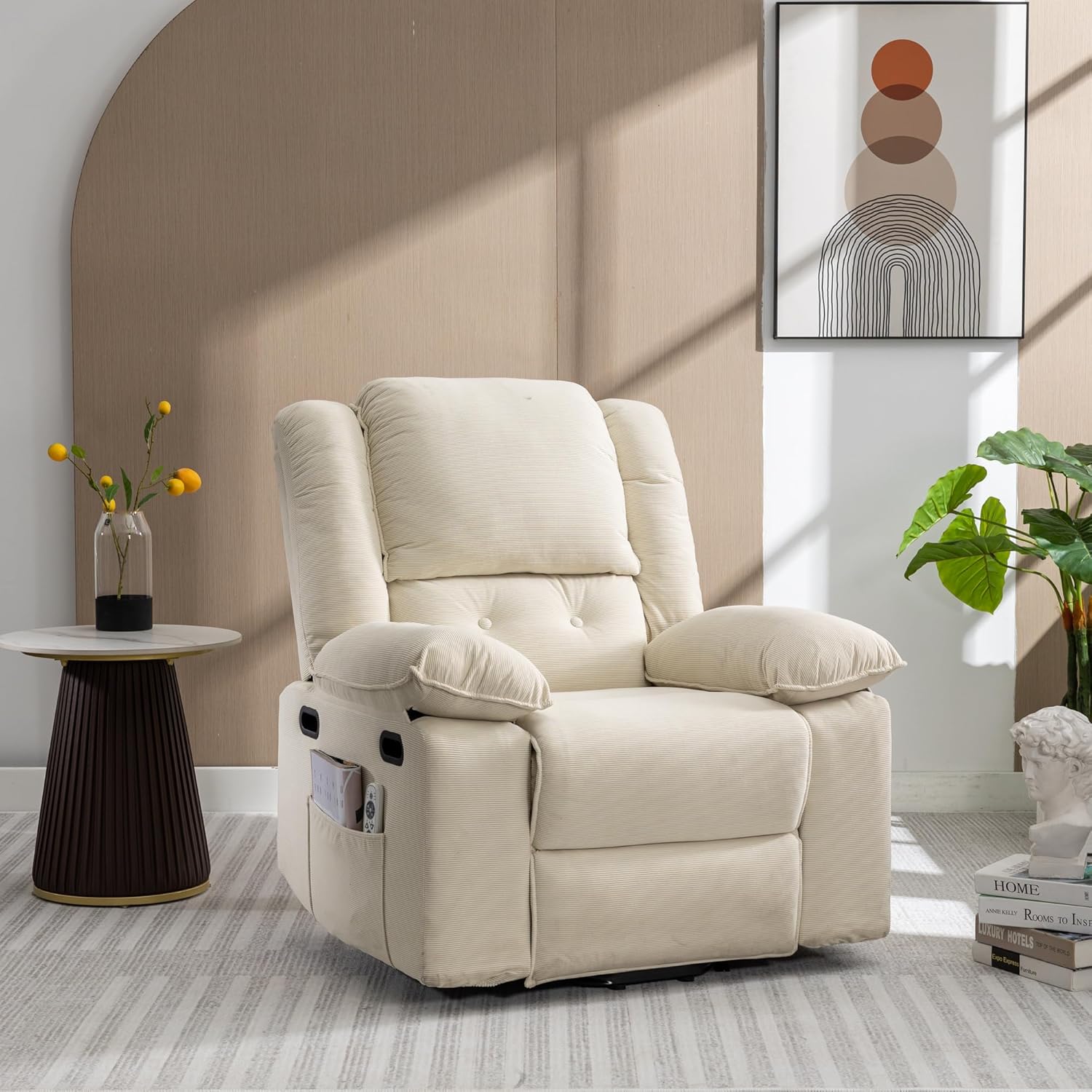 Euphoria Power Lift Massage Recliner Chair - Beige