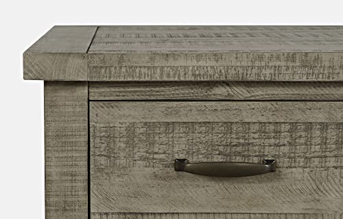 Jofran Telluride Rustic Distressed Pine 70" Four Drawer Sideboard Buffet Server, Server Only, Driftwood Grey