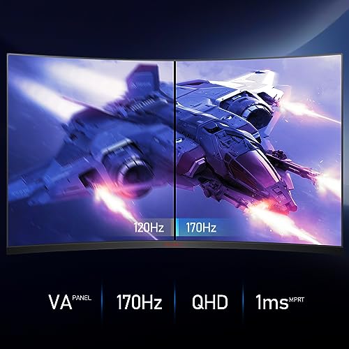 Koorui Gaming Monitor Qhd Wide 1440P 170 monitor