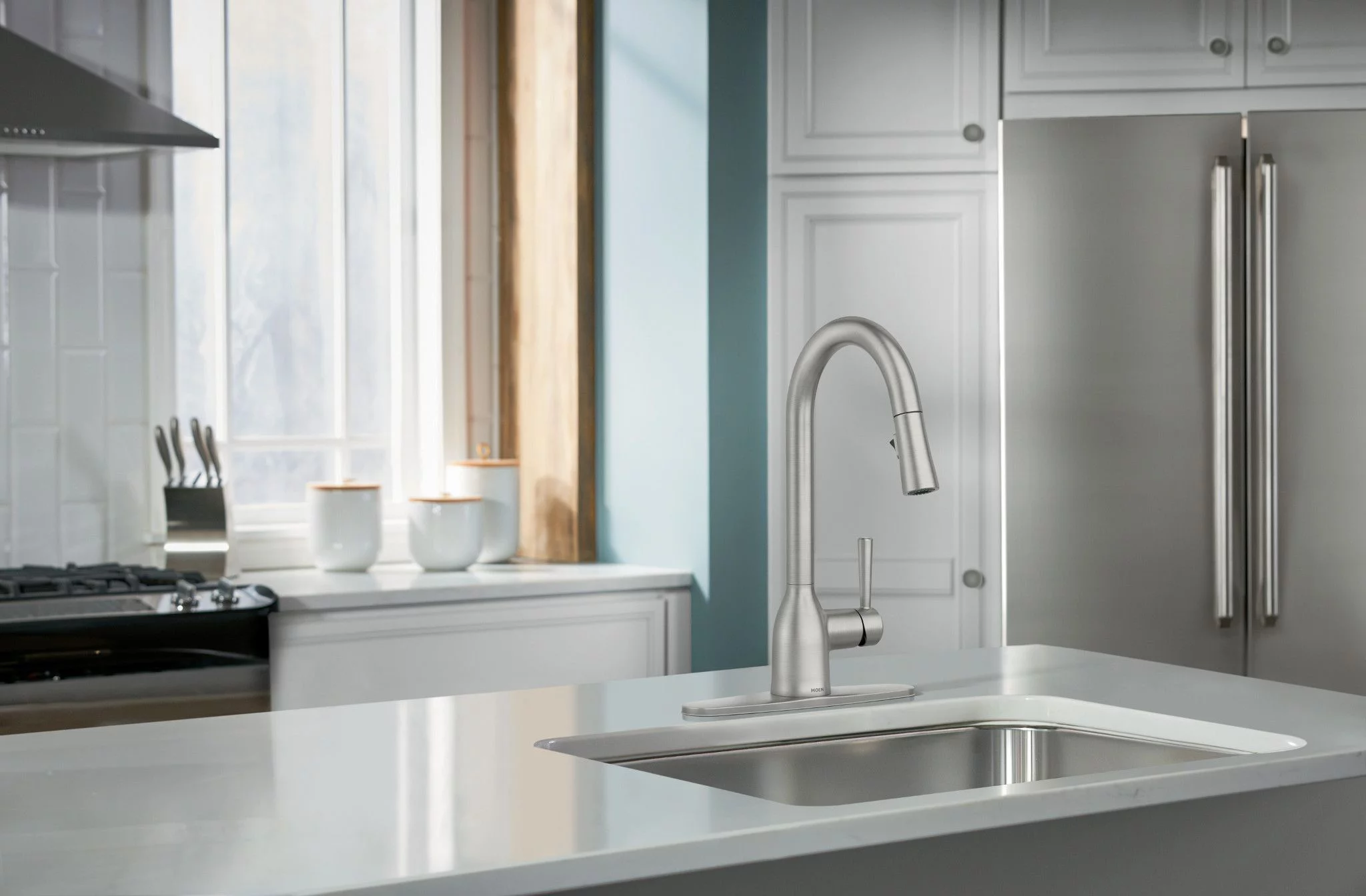 Moen 87233 Adler 1.5 GPM Single Hole Pull Down Kitchen Faucet - Spot Resist Stainless