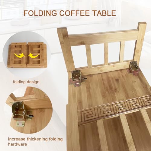 Solid wood low table, sitting living room coffee table, all pine small apartment study table/leisure table/game table, suitable for home/training institution/nursery (Non-Foldable-D, 47in)