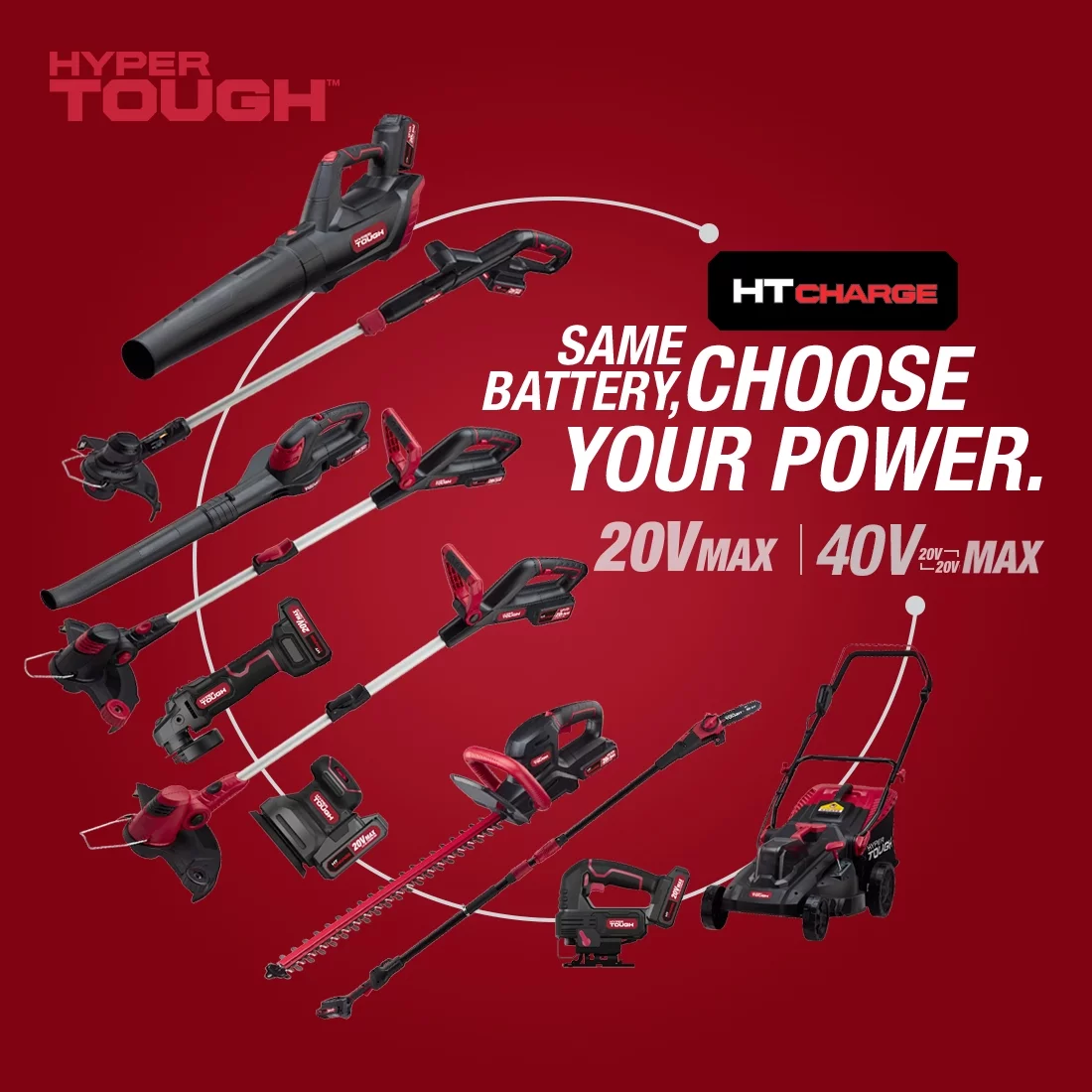 Hyper Tough 20V Max 90 mph 372 CFM 20V 4.0Ah Cordless Handheld Blower
