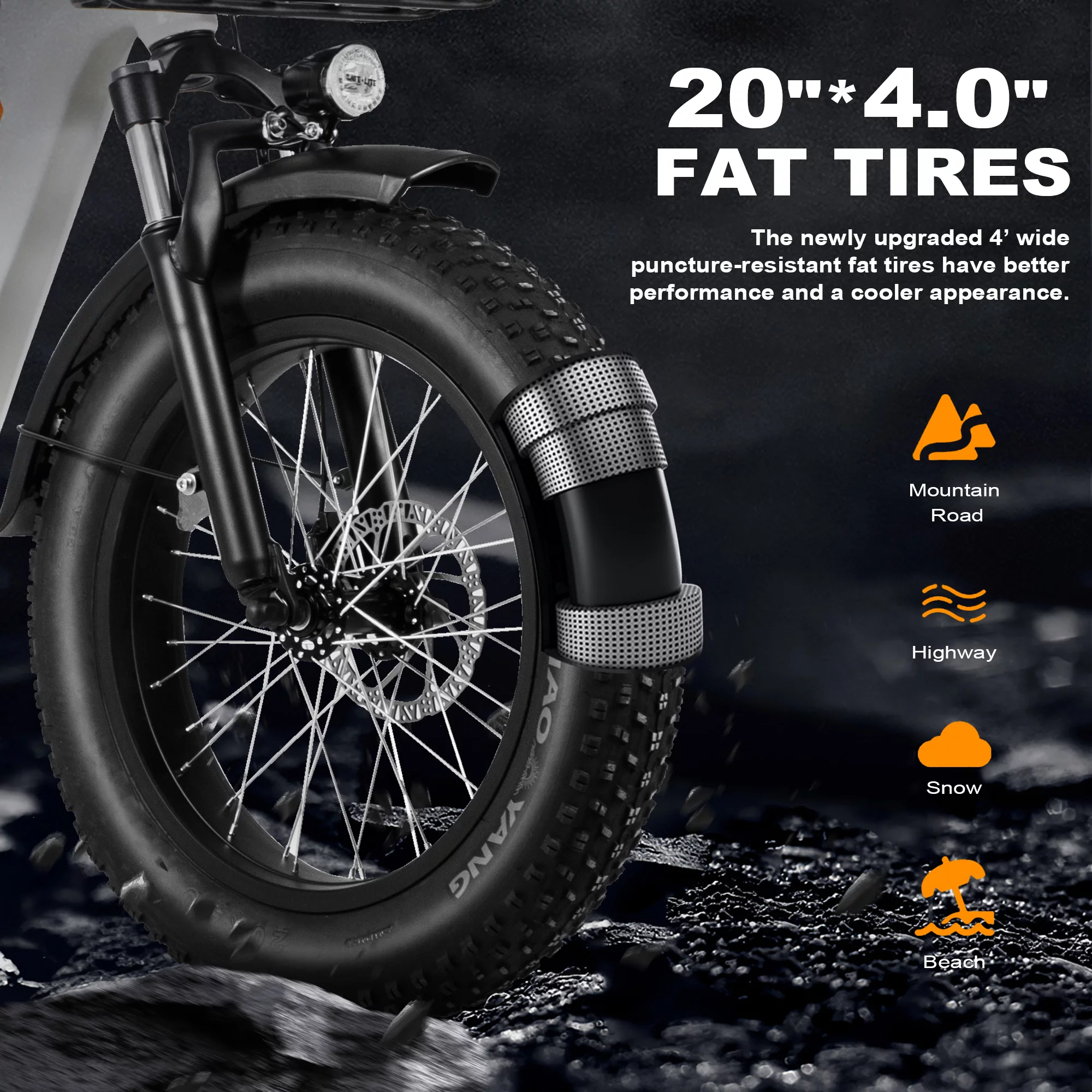 INTHEAIR Ranger Electric Bike, Adults Foldable Ebike for Adults 20 x 4.0 Fat Tire Step Thru Electric Bicycle with 750W Motor, 48V 13AH-Black