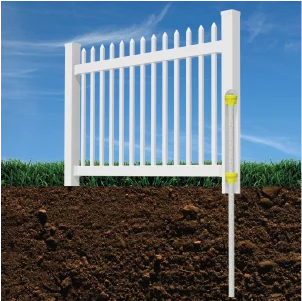 Wam Bam Fence No-Dig Permanent 4ft x 6ft Nantucket Fence with Post Anchor & Cap