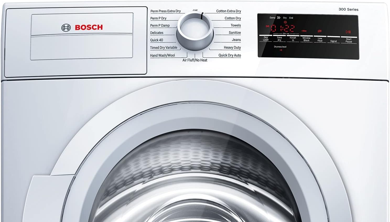Bosch 300 Series 24-Inch Condensation Dryer - ENERGY STAR - WTG86403UC - White